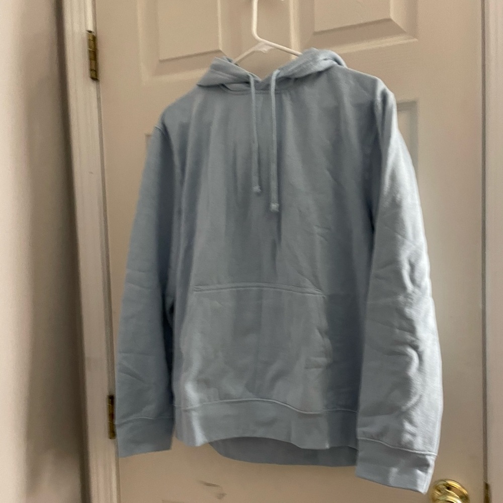 - light blue hoodie